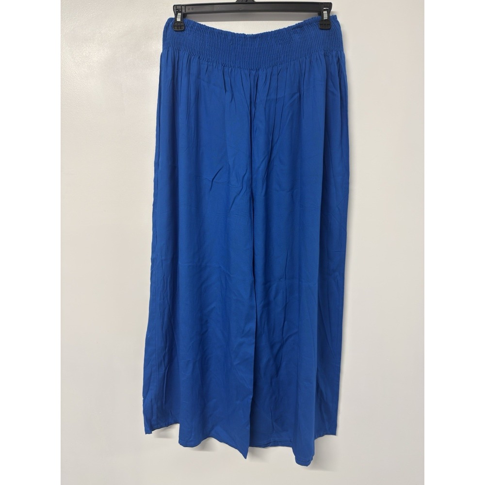 New Raviya Women's Cover-Up Wide Leg Pants‎ Lapis Blue Large #51